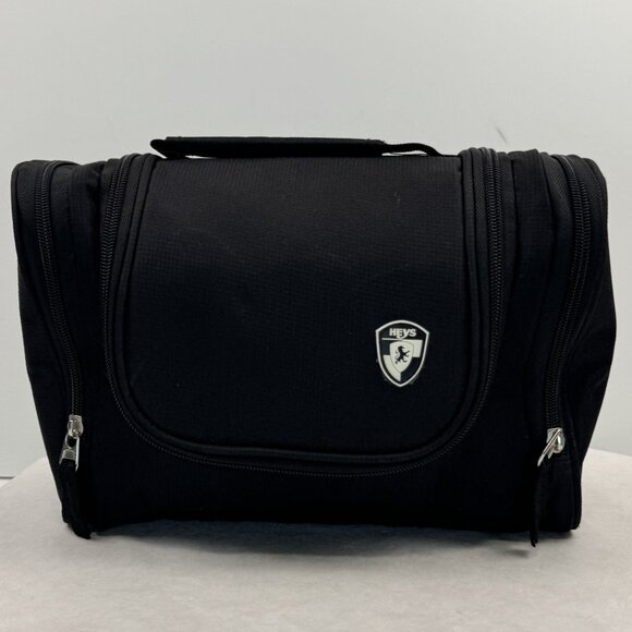 Heys Black Hanging Toiletry Bag Travel Organizer Multiple Compartments Diddy Bag - Picture 1 of 16